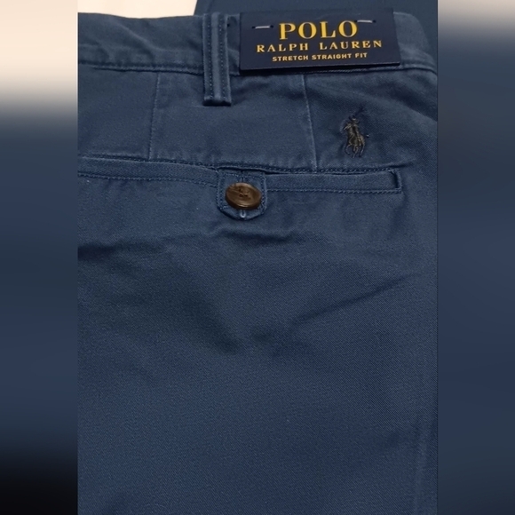 NWT RALPH LAUREN POLO MEN'S  BLUE  PANS STRETCH STRAIGHT FIT Size 36W 34L - Picture 5 of 10